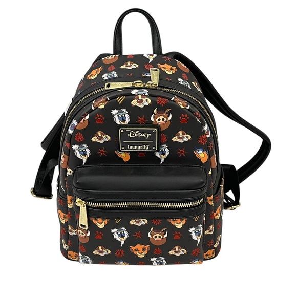 Loungefly Disney Lion King Faces Embroidered Mini Backpack - NWT - Picture 1 of 9
